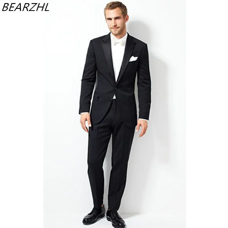 Abiti da uomo personalizzati con pantaloni smoking da sposo abiti da  cerimonia neri 2021|modern black suit|custom made suitsblack suit for men -  AliExpress
