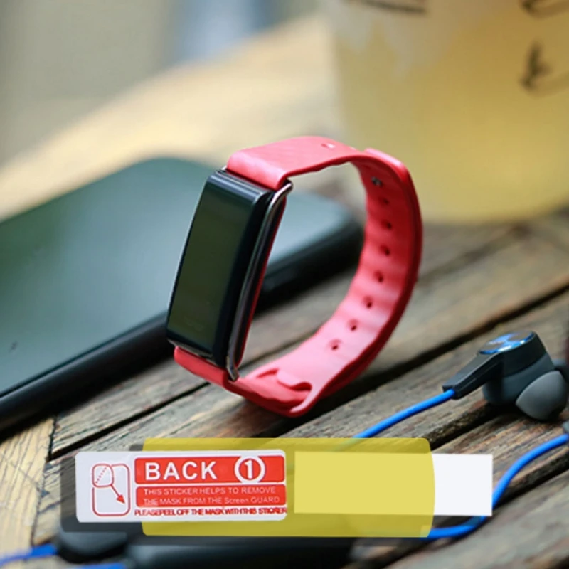 

2 Pcs TPU Screen Protector Film With Key Hole For Huawei Honor Band 3 Wristband