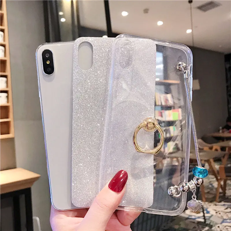 Case for Vivo V15 Pro V11 Pro V11i V3 Max Xplay 5 6 Plus Luxury Glitter Finger Ring Stand Holder Case Cover Fundas Capa Shell