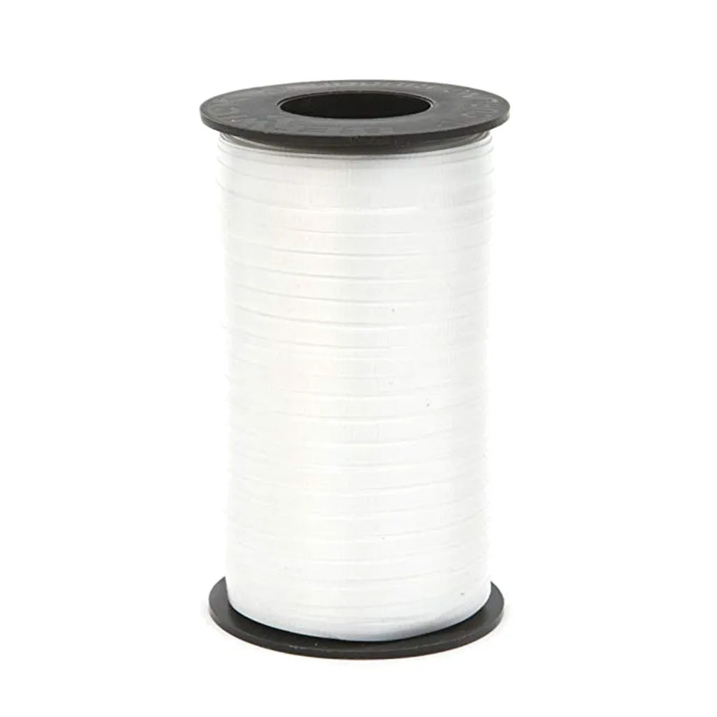 

500-Yard Spool White Crimped Curling Ribbon Roll Balloon Ribbons for Parties Festival Florist Crafts and Gift Wrapping hot sale
