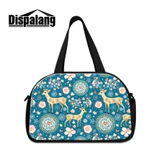 Dispalang large women’s luggage travel bags cartoon animal drawing female duffle bag with independ shoes compartment weekend bag