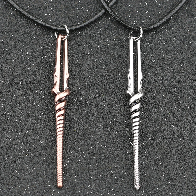 

Neon Genesis Evangelion EVA Spear Of Longinus Necklace Weapon Christ Jesus Silver Pendant Vintage Gothic Anime Jewelry Wholesale