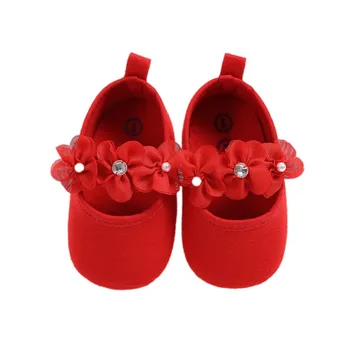 

Infant Baby Shoes Spring / Autumn First Walkers Newborn Girls Flower Shoes for Newborn 5 Color Available 0-18 Months