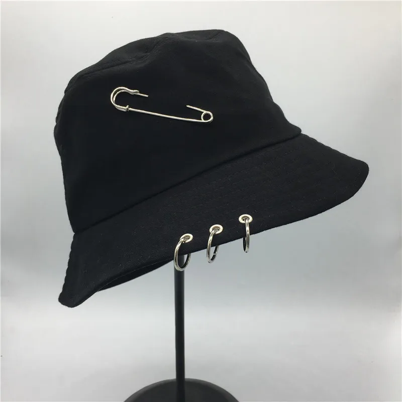 Горячая Мода K POP железное кольцо ведро шляпы популярный стиль Кепки кольца ручной работы