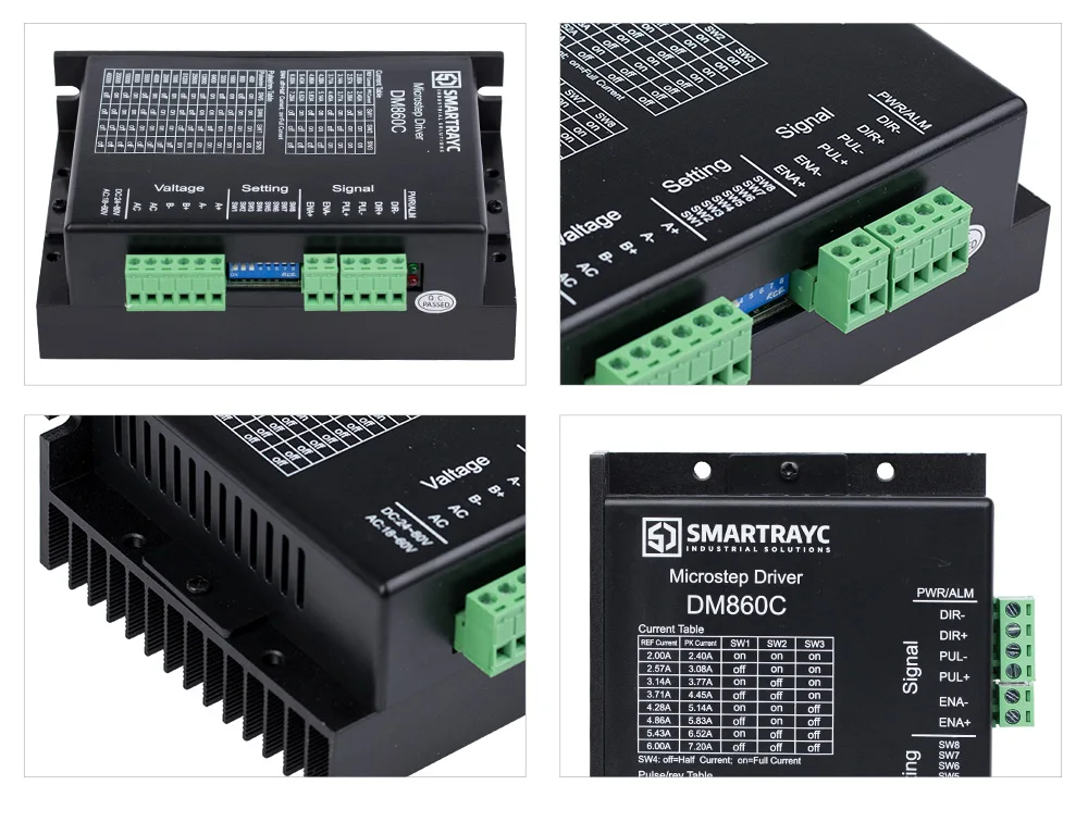 Cloudray 2-фазный шаговый драйвер DM860C поставить Напряжение 18-60VAC& 24-80VDC Выход 2,4-7.2A ток