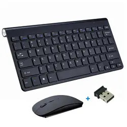 Портативный клавиатура 2,4G мини Беспроводной клавиатура и мышь комплект для Mac Тетрадь ноутбука ТВ box Office принадлежности для IOS Android Win 7 10