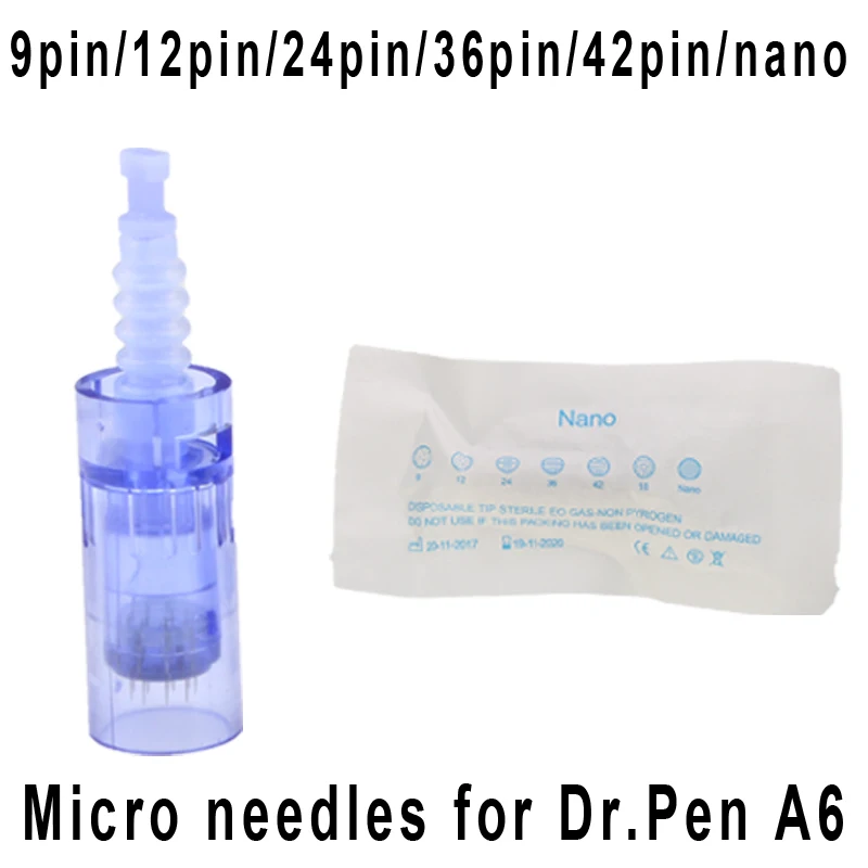 Nano para o Auto Agulhas de Tatuagem Dicas de Agulha Caneta Elétrica Derma Micro Agulhas Baioneta 9 - 12 24 36 42 Pinos Cartucho Dr. a6 50 Pçs 2 Beleza e saúde