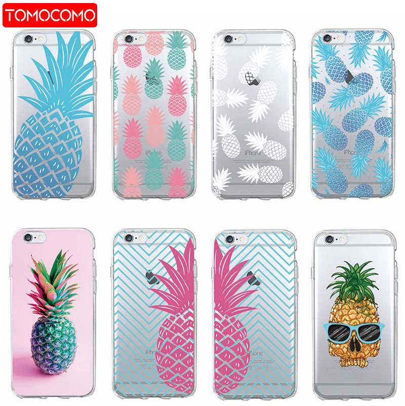 For iPhone 7 7Plus 6 6S 6Plus 8 8Plus X XS Max 5 5S SE Pink Pineapple Skull Tropic Soft TPU