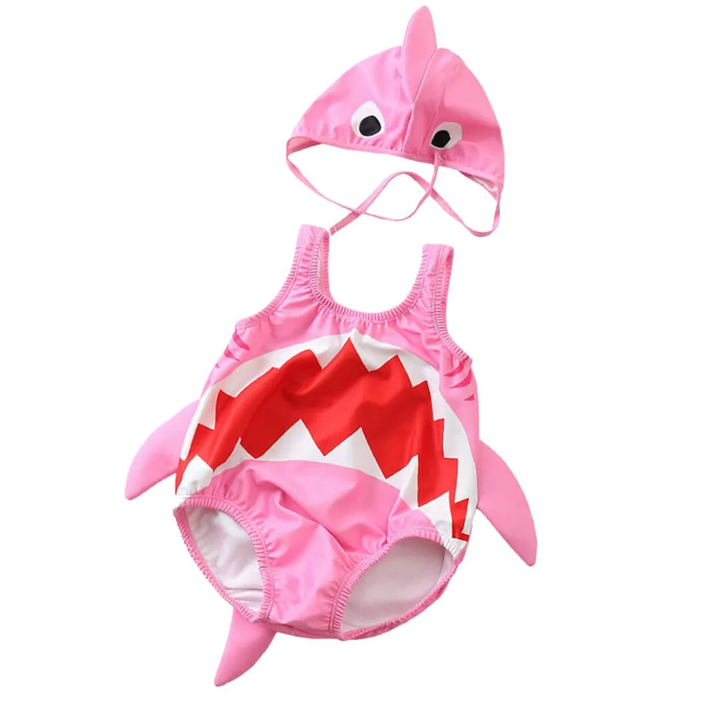 

children swimwear girls swimsuit bikini Toddler Kids Baby Girls Boys Cartoon Shark Swimsuit Bikini Swimwear Bathing Suit #XTN