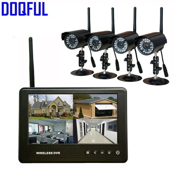 Digital Wireless 7 Lcd Monitor Dvr Security System Cctv Cameras Sd Digital Wireless 7 Lcd Monitor Dvr Security System Cctv Cameras Sd Card Recording Waterproof Camera Home