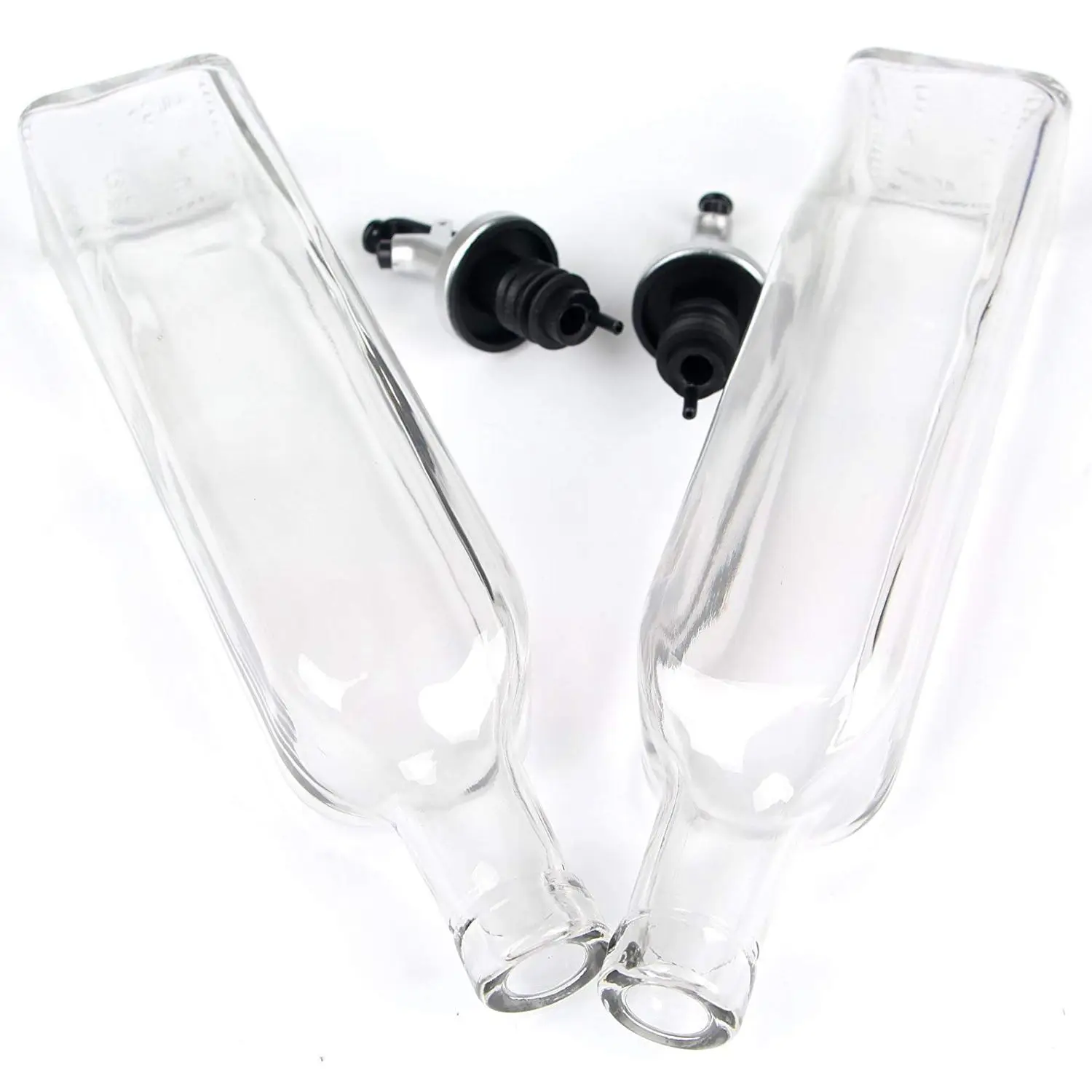 Диспенсер для масла Cruet стеклянная бутылка для контейнер для приготовления пищи носик масло диспенсер бутылка Набор для кухни, с рычагом релиз Pourer, 17
