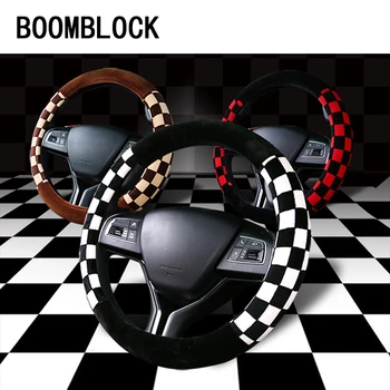 

1Pcs 38cm car steering wheel cover winter plush universal For Mercedes W203 W204 W211 CLA GLA W176 Mazda CX-7 Volvo XC60 XC90