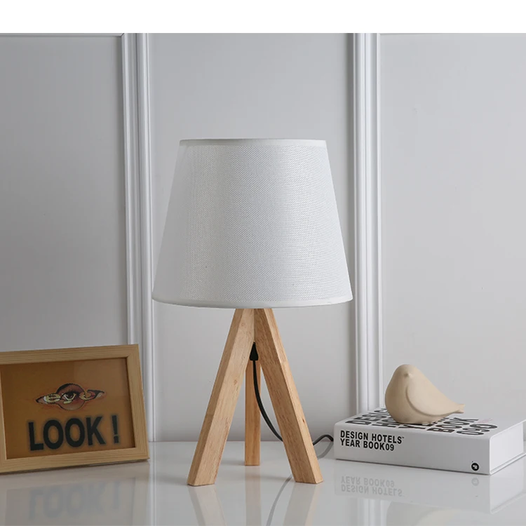 Solid Wood Textile Table Light (8)