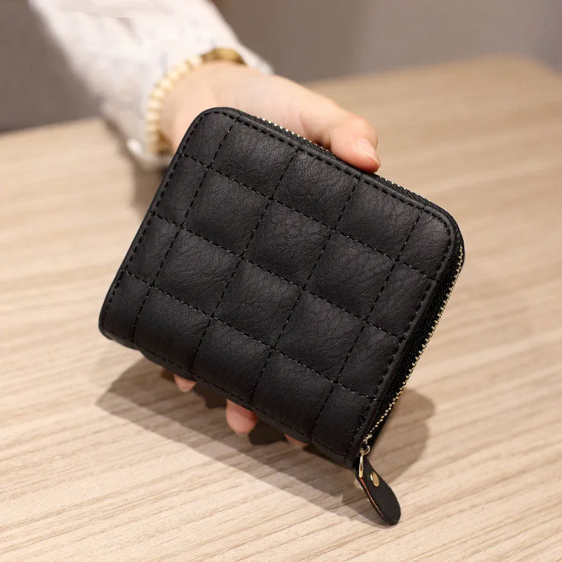 Women Short Wallets PU Leather Female Plaid Purses Nubuck Card Holder Wallet Fashion Woman Small Zipper Wallet With Coin Purse Women Short Wallets PU Leather Female Plaid Purses Nubuck Card Holder Wallet Fashion Woman Small Zipper Wallet With Coin Purse