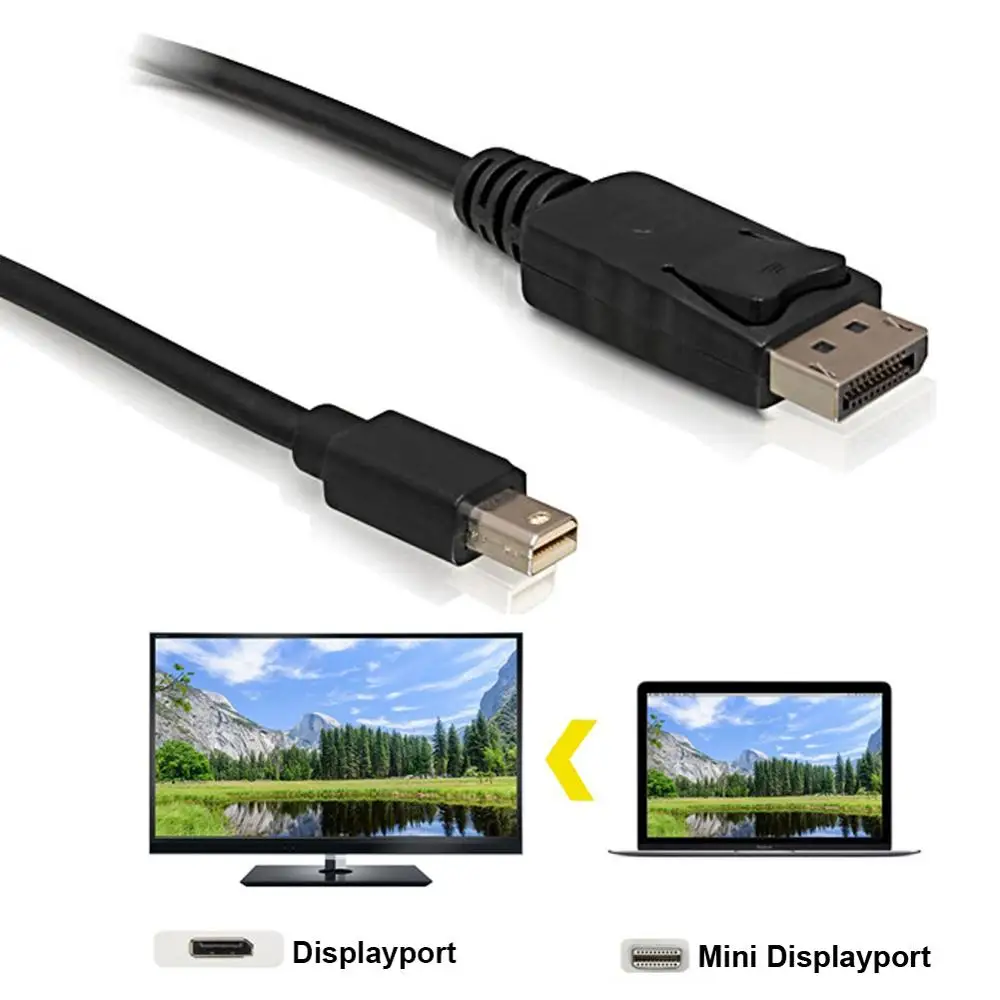 Кабель Mini Dispalyport 5 м 15 футов кабель DP папа Папа никелированный для macbook Pro mac mini PC и т.