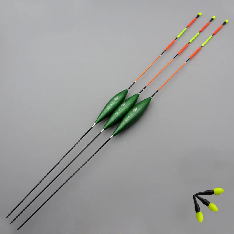 YYS - Pack Of 10 Single Size Classic Bodied Waggler Coarse Floats Fishing Red Tip Balsa Wood 20cm To 25cm With Slider Ring Requires Shotting