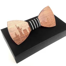Новейшая модная индивидуальность ручной работы из натурального дерева мужской досуг мужской деревянный лук Галстуки деревянные бабочки дизайн