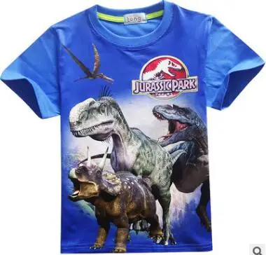 4-12Years мультфильм рисунок динозавра для маленьких мальчиков футболка с принтом новые летние Для детей Одежда для мальчиков, одежда с