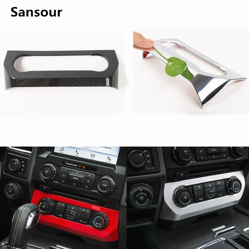 Central Console Air Conditioner Adjust Switch Cover Chrome For Ford F150 2015+