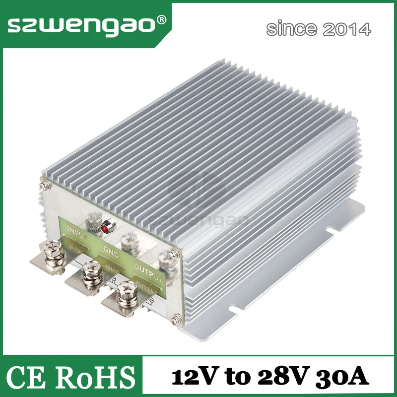 840W Booster 12V to 28V DC Step Up Converter 12 volt to 28 volt 30Amp DC Transformer for