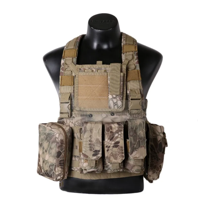 RRV тактический жилет, Molle жилет, 600D нейлон, страйкбол тактические шестерни Colete Tatico, черный, загар, OD зеленый, лесной, CP, ACU - Цвет: Kryptek Mountain