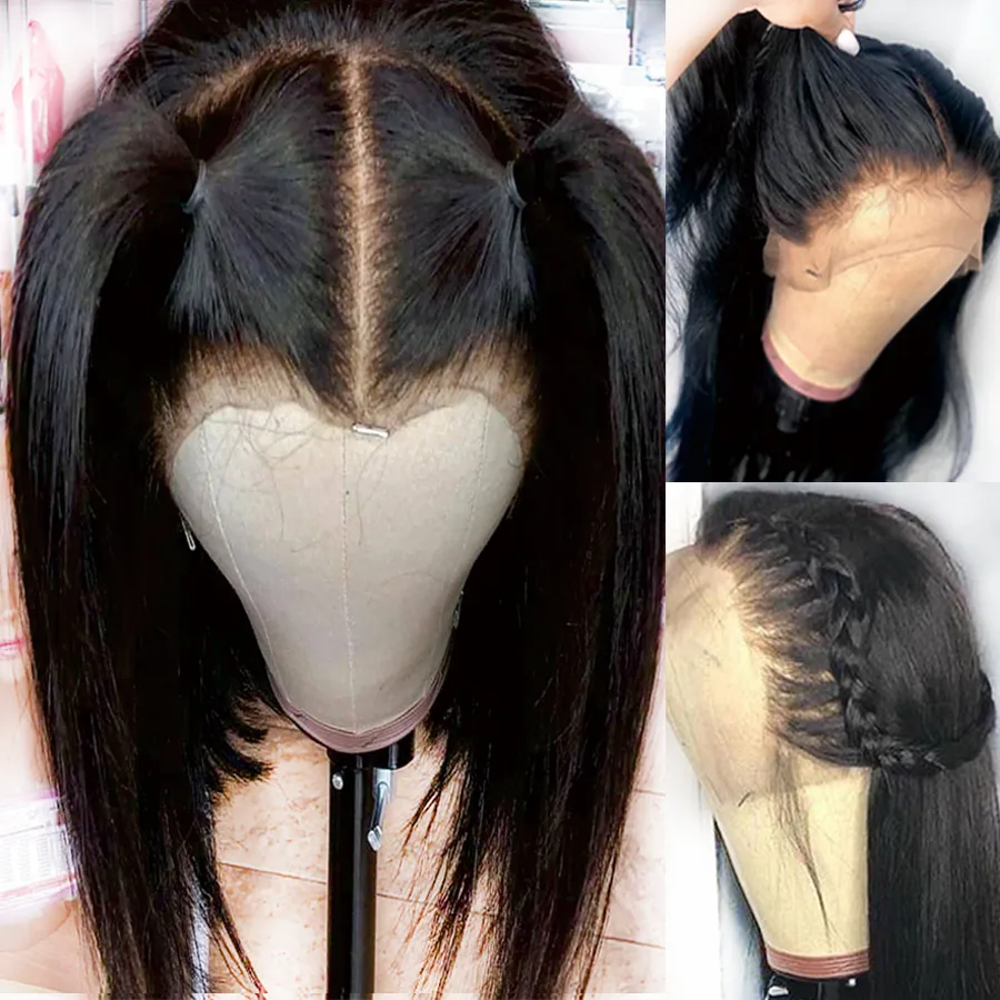 

13x6 Glueless Lace Front Human Hair Wigs For Black Women Pre Plucked Brazilian Straight Lace Wig With Baby Hair RXY Remy Wig