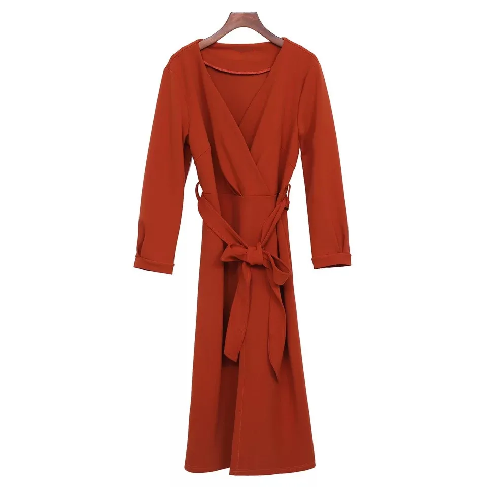 

Fashionable new v-neck dress xxxxl plu size women