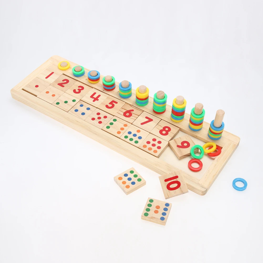 Colorful Number Match Game Board Wooden Match Game Board Kids Figures