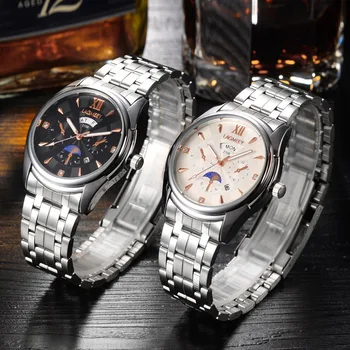 

New Fashion Men's Stainless Steel Watch Calendar Waterproof Men's Watch Luxury brand men watch business clock Dropshipping!!!