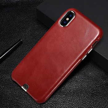 

iCarer Original For Apple iphone X Case Luxury Brand Retro Ultra thin Slim Hard Leather Armor Protective Back Phone Case Cover
