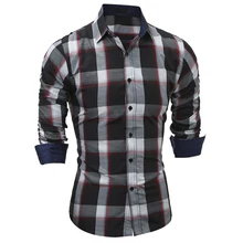 Camisa Social Masculina брендовая Модная рубашка с длинными рукавами Мужская одежда клетчатая рубашка тонкие стильные мужские рубашки