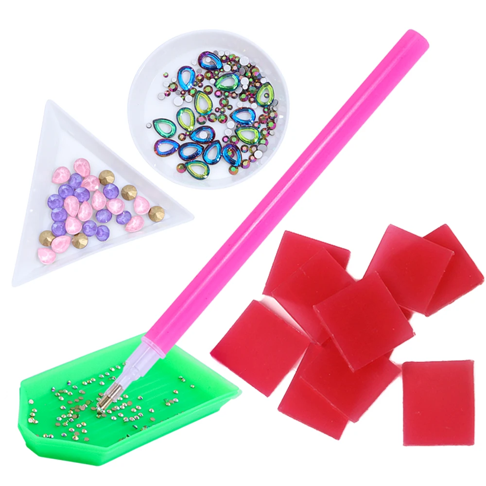 

Nail Art Diamond Dotting Tools Set Nail Accessory Display Paste Rhinestones Holder Point Pen Drill Cube Clay Mud Manicure SA992