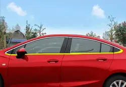 Внешние аксессуары оконный подоконник рамка рельефная Накладка для отделки для Шеви Chevrolet Cruze седан 2017 2018 автомобиль-аксессуары для укладки