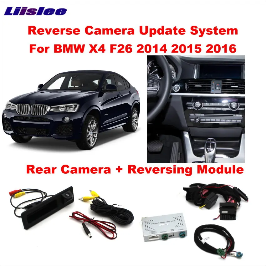 Liislee Original Screen Update System For BMW X4 F26 2014 2015 2016  Reversing Module + Rear Camera  HD Decoding Track Box car