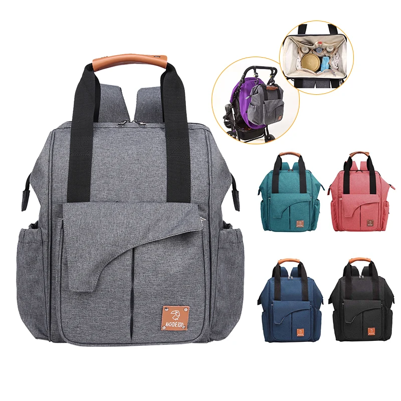 

Fashion Mummy Diaper Bags Casual Waterproof Maternity Nursing Bag Solid Color Travel Backpack Newborn Nappy Bag for Baby Care