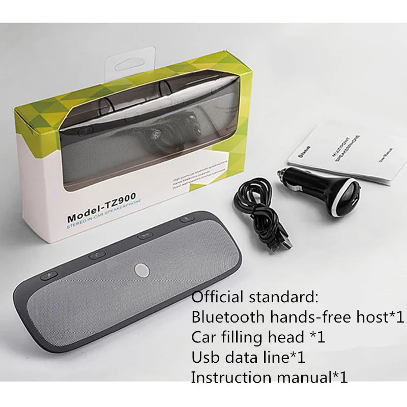 TZ900 солнцезащитный козырек многоточечный беспроводной Bluetooth громкая связь вызов автомобильный комплект динамик телефон аудио Музыка динамик для смартфонов