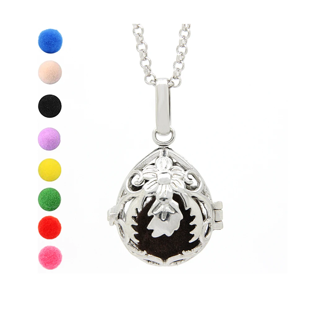Women Perfume Fragrance Necklaces Aromatherapy Locket Essential Oil