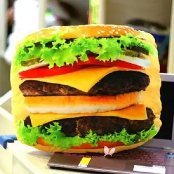 

Hamburger Snack Shaped Plush Bed Pillow Cushion Home Decor Party Gifts Handmade Fashion New Brand
