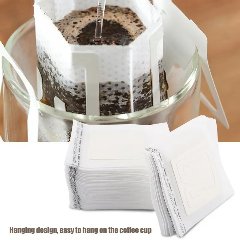 Buy 50Pcs / Pack Drip Tea Filter Bag Portable Hang Ear