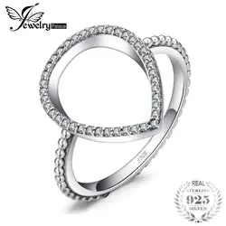 Jewelrypalace 925 безукоризненные Серебрянные серьги кубического циркония водослива Halo Кольцо подарок Свадебные Кольца для женщин Лидер продаж