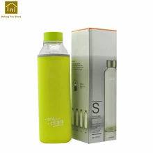 Прозрачная Милая портативная стеклянная бутылка для воды с крышкой чашки спортивные стеклянные кружки-банки для напитков Garrafa De Vidro чайник Taza Cristal чашка для воды WKE039