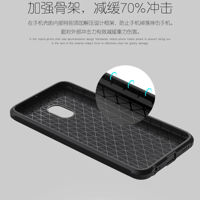 Чехол Uftemr для Meizu Pro 6 Plus ударопрочный защитный мягкий силиконовый чехол с 3D