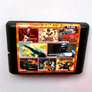 

8in1 Shinobi+Shadow Dancer+Chase Hq II+After Burner2+RobCop3+Eswat 16 bit SEGA MD Game Card For Sega Mega Drive For Genesis
