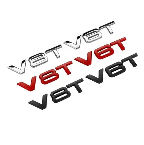 V6T V8T 3D металлические крылья сбоку значок кузова эмблема Стикеры Хо авто для