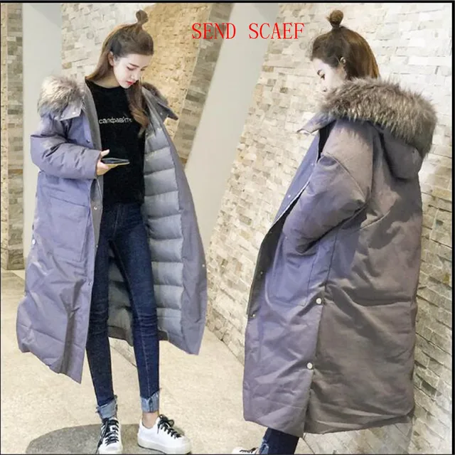 Cheap 2016 Winter Fashionable Eiderdown Cotton Jacket New Heavy Hair Loose With Thick Cotton-padded Clothes Coat Cotton-padded Jacket