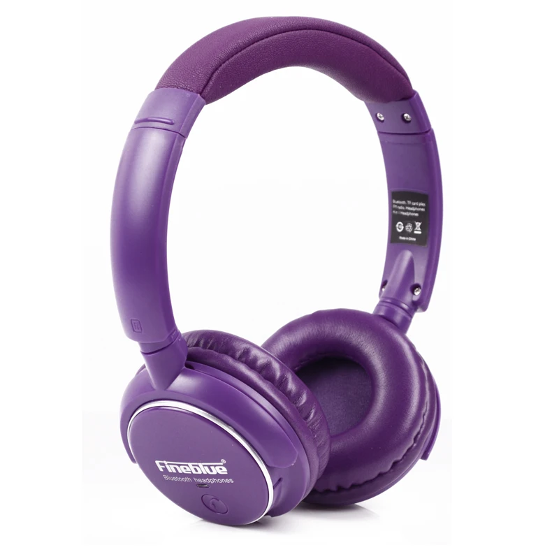 Fineblue foldable HIFI Wireless Bluetooth Stereo Headphones Mic handsfree calls MP3 DJ music FM radio TF card headset PC phones