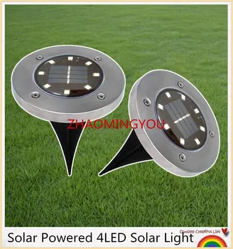 

YON 1PCS Solar Powered 8LED Solar Light Outdoor LED Garden Light Lawn Path Yard Fence Stainless Steel Buried Inground Lamp