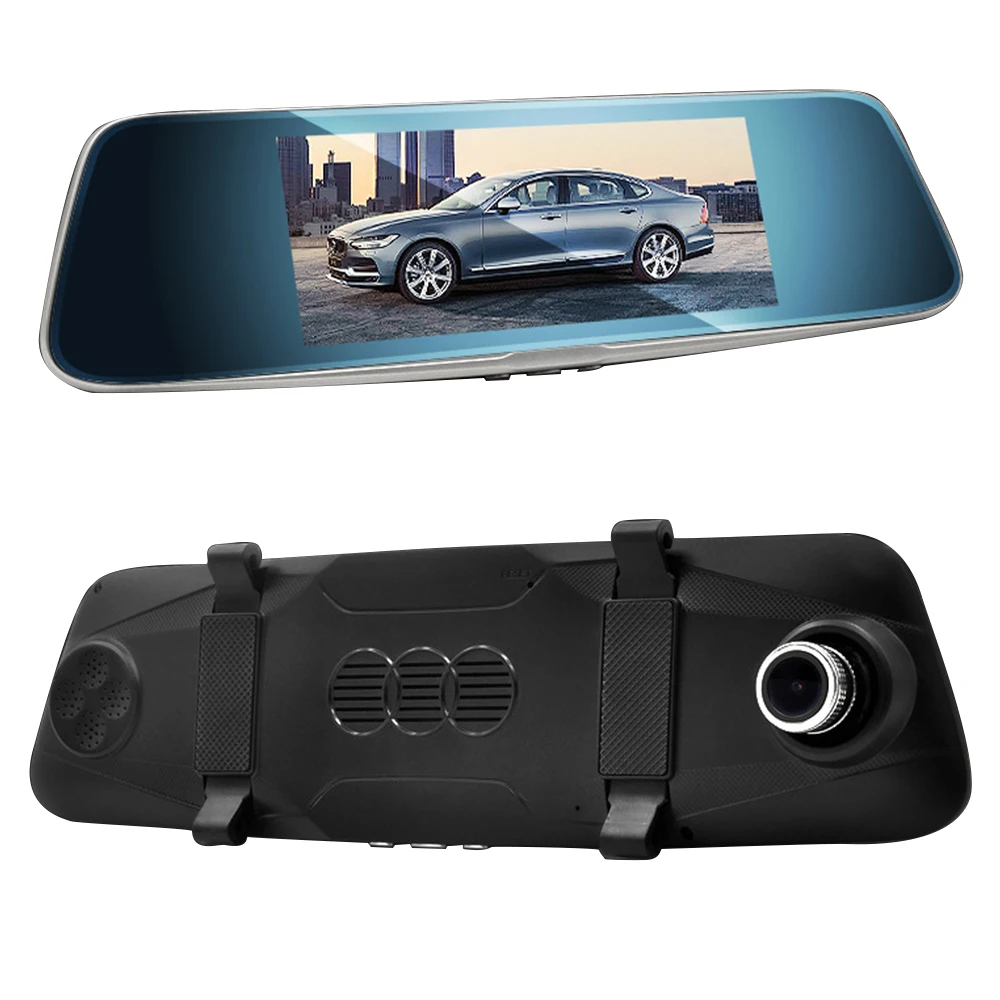

New 7'' Rearview Mirror Driving Recorder Dual-lens High-definition Large Screen Night Vision 1080P Rear View Mirror Camera DV908