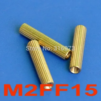 

(100 pcs/lot) 15mm Threaded M2 Brass Female-Female Standoff, Spacer.