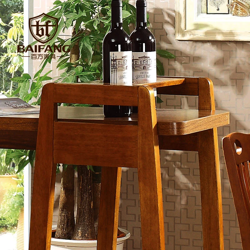 Домашний твердый деревянный барный набор мебели, барный стол и стул Z3036